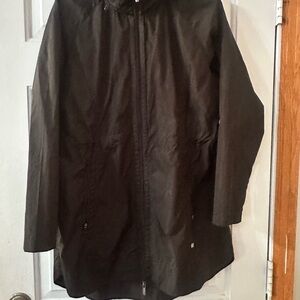 Kyodan Freedom Trail Black Rain Jacket with‎ cinch waist and hood